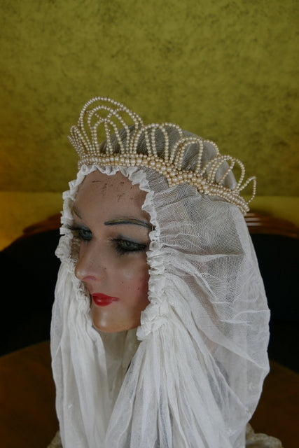 Couronne de cire ancienne, Mode de Paris, années 1920