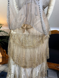 Antique GUSTAVE BEER Evening Dress – Silk Chiffon & Velvet, Paris Couture ca. 1912