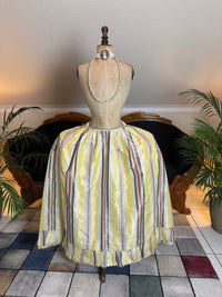 A Yellow, Green and Pink Striped Silk Taffeta Robe à l’Anglaise, ca. 1770