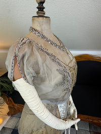 Antique GUSTAVE BEER Evening Dress – Silk Chiffon & Velvet, Paris Couture ca. 1912