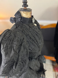 Victorian Silk Dress with Velvet Coat, ca. 1895 - Authentic American Antique Fashion