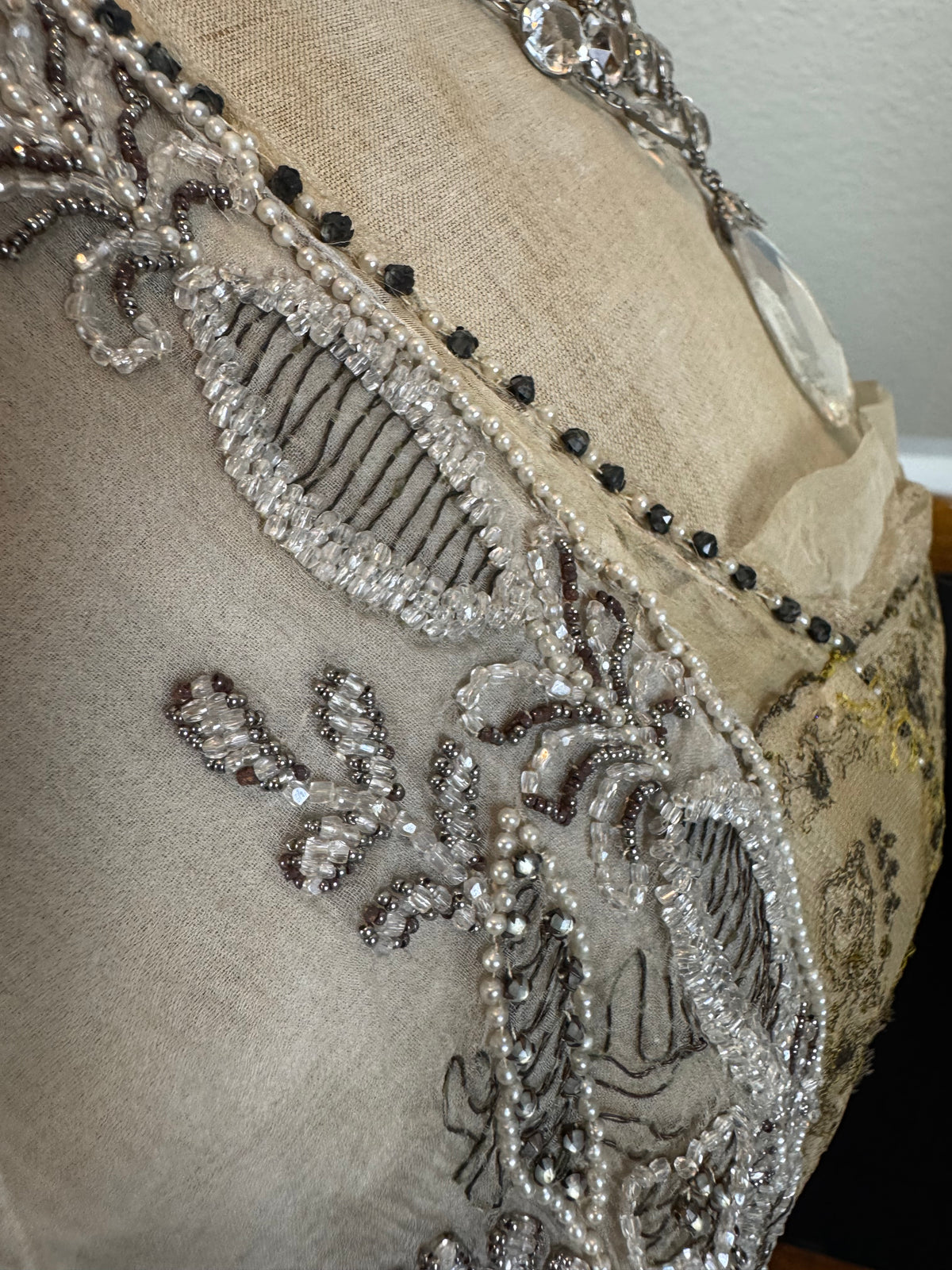 Antique GUSTAVE BEER Evening Dress – Silk Chiffon & Velvet, Paris Couture ca. 1912
