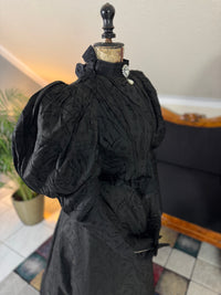 Victorian Silk Dress with Velvet Coat, ca. 1895 - Authentic American Antique Fashion