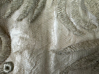 Robe du soir Empire en challis et satin bleu, vers 1815