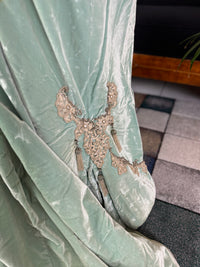 Antique ROUFF Paris Green Velvet Evening Dress – Victorian Couture ca. 1898