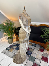 Antique GUSTAVE BEER Evening Dress – Silk Chiffon & Velvet, Paris Couture ca. 1912