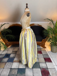 A Yellow, Green and Pink Striped Silk Taffeta Robe à l’Anglaise, ca. 1770