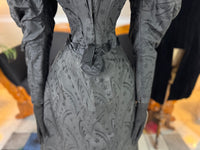 Victorian Silk Dress with Velvet Coat, ca. 1895 - Authentic American Antique Fashion