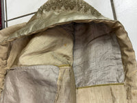Robe du soir Empire en challis et satin bleu, vers 1815