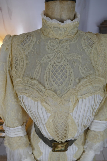 MACHERET Society Dress, New York & Paris, ca. 1901