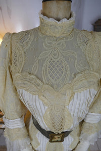 MACHERET Society Dress, New York & Paris, ca. 1901