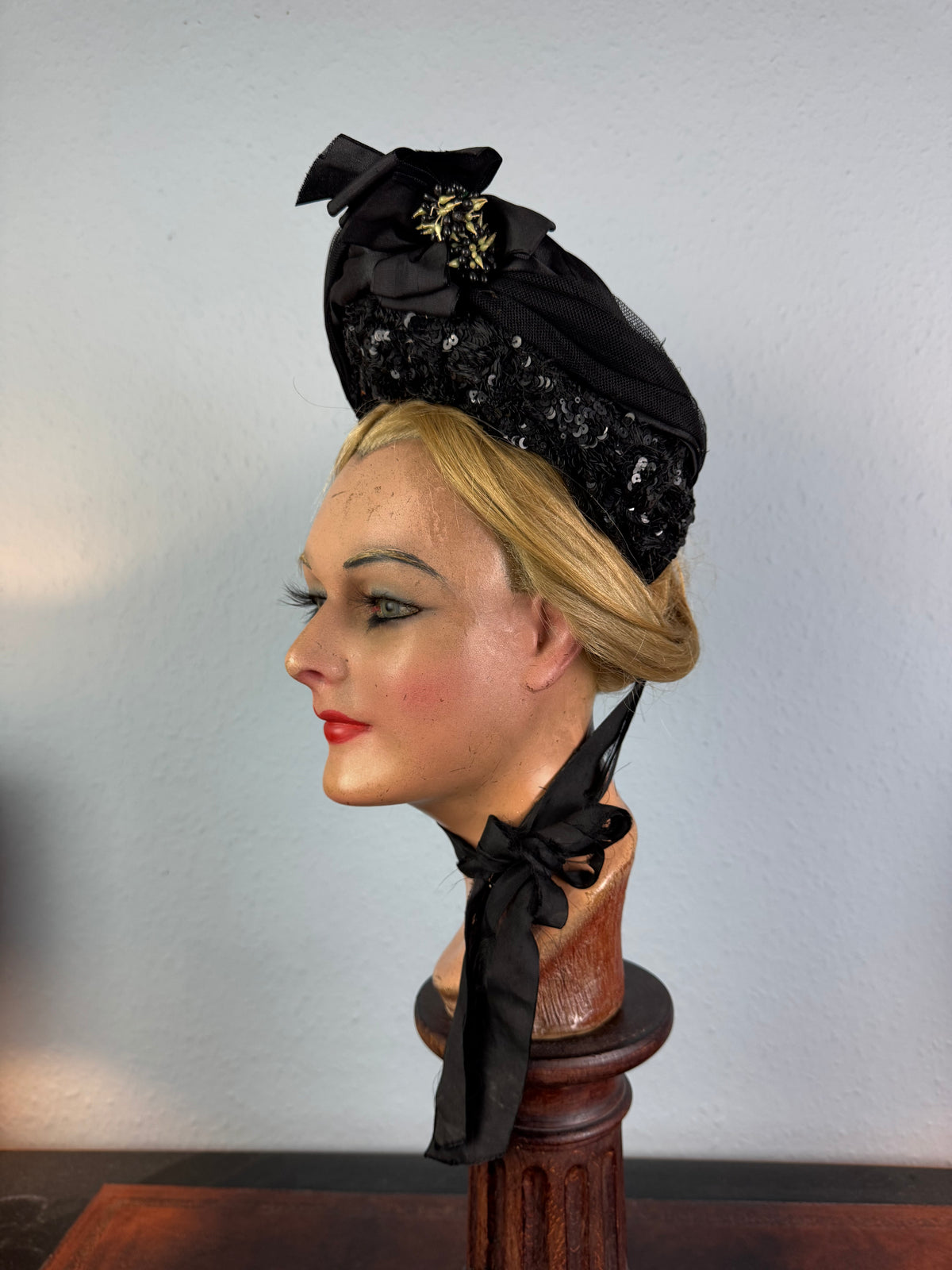 Antique Victorian Bonnet, Paris, ca. 1880