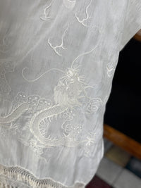 Chinese Silk Shawl, dragon motif, ca. 1907