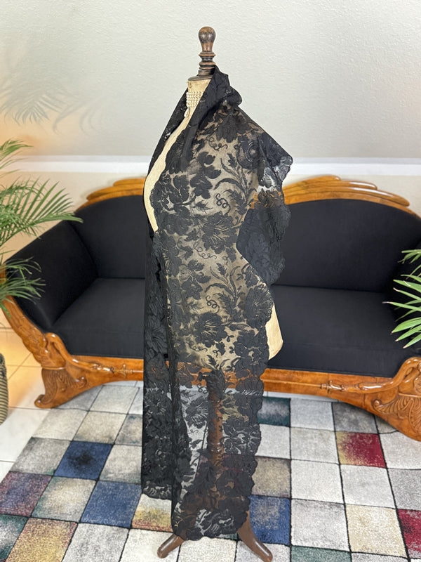 Black Lace Scarf, ca. 1905