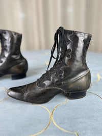 Unworn Lace-up Boots, ca. 1900