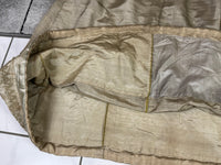 Robe du soir Empire en challis et satin bleu, vers 1815
