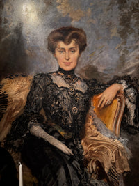 MARC WALTER Exceptional Evening Gown ca. 1904 – Parisian Couture Lace, Tulle & Velvet Masterpiece