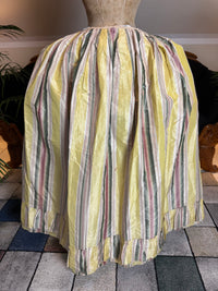 A Yellow, Green and Pink Striped Silk Taffeta Robe à l’Anglaise, ca. 1770