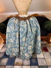 Robe à la Française in blue and cream silk damask – Authentic Eighteenth‑Century Gown, ca. 1770