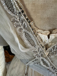 Antique GUSTAVE BEER Evening Dress – Silk Chiffon & Velvet, Paris Couture ca. 1912