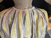 A Yellow, Green and Pink Striped Silk Taffeta Robe à l’Anglaise, ca. 1770