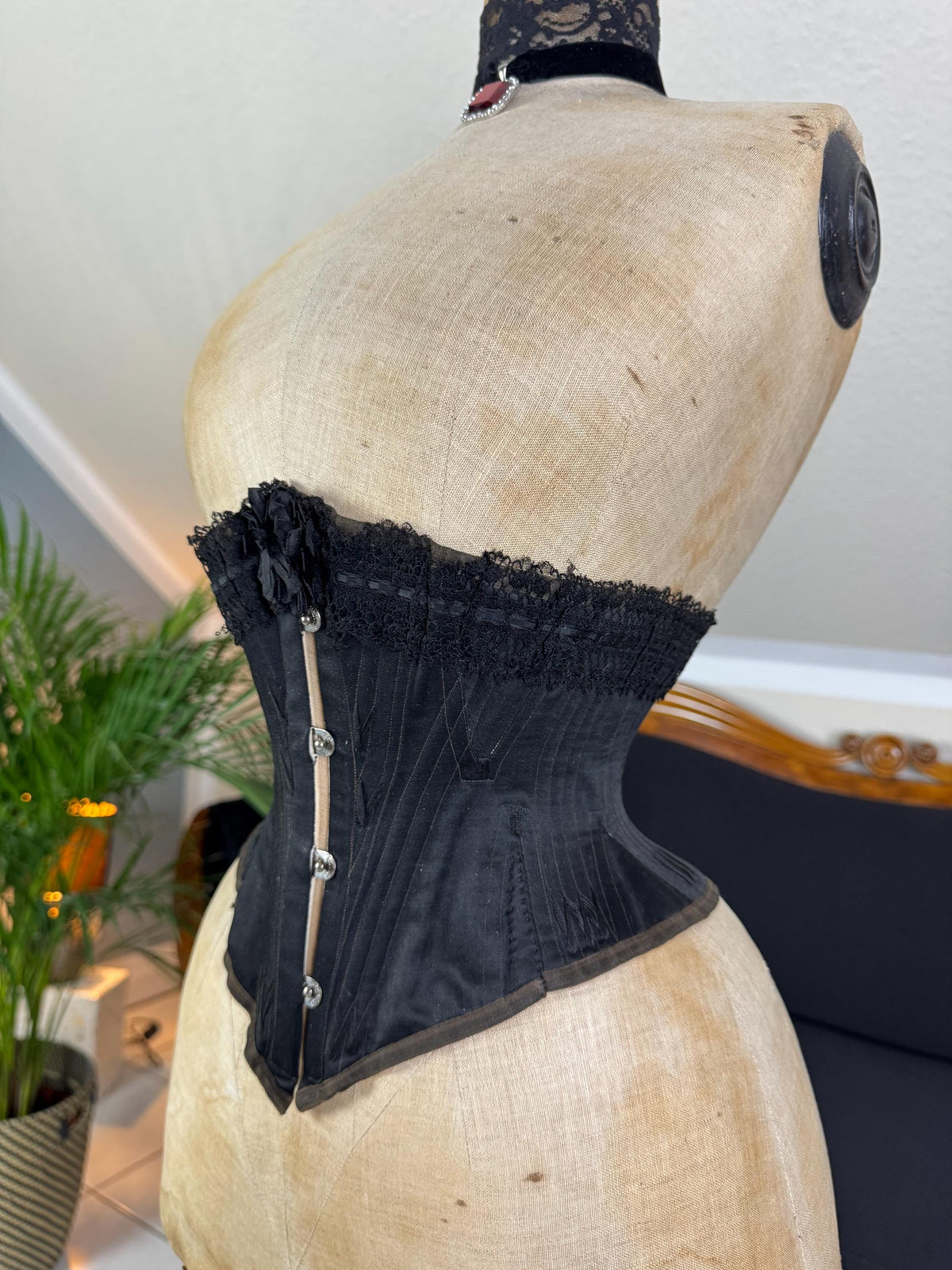 GRAND MAGASINS DU LOUVRE Waist Corset, Paris, ca. 1870