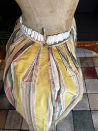 A Yellow, Green and Pink Striped Silk Taffeta Robe à l’Anglaise, ca. 1770