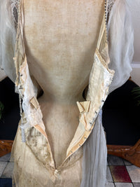 Antique GUSTAVE BEER Evening Dress – Silk Chiffon & Velvet, Paris Couture ca. 1912