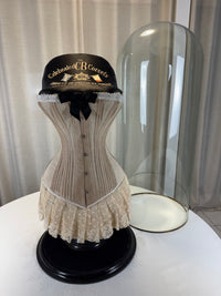 Extremely Rare CB Corset Display, ca. 1880 – Original Victorian Corset Under Glass Dome