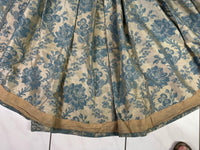 Robe à la Française in blue and cream silk damask – Authentic Eighteenth‑Century Gown, ca. 1770