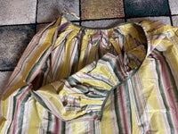 A Yellow, Green and Pink Striped Silk Taffeta Robe à l’Anglaise, ca. 1770