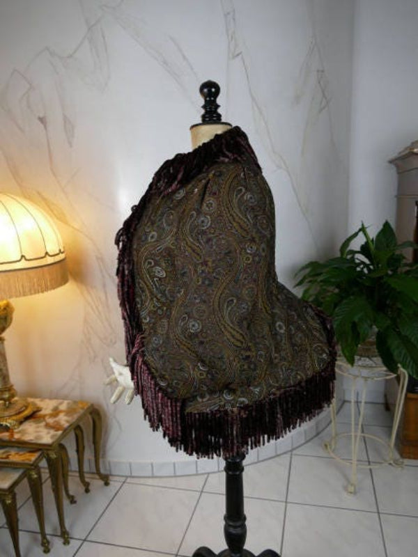 Paisley Silk Dolman, ca. 1880