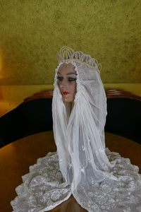 Couronne de cire ancienne, Mode de Paris, années 1920