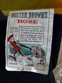 BUSTER BROWN Antique Boys Stockings, 1920s