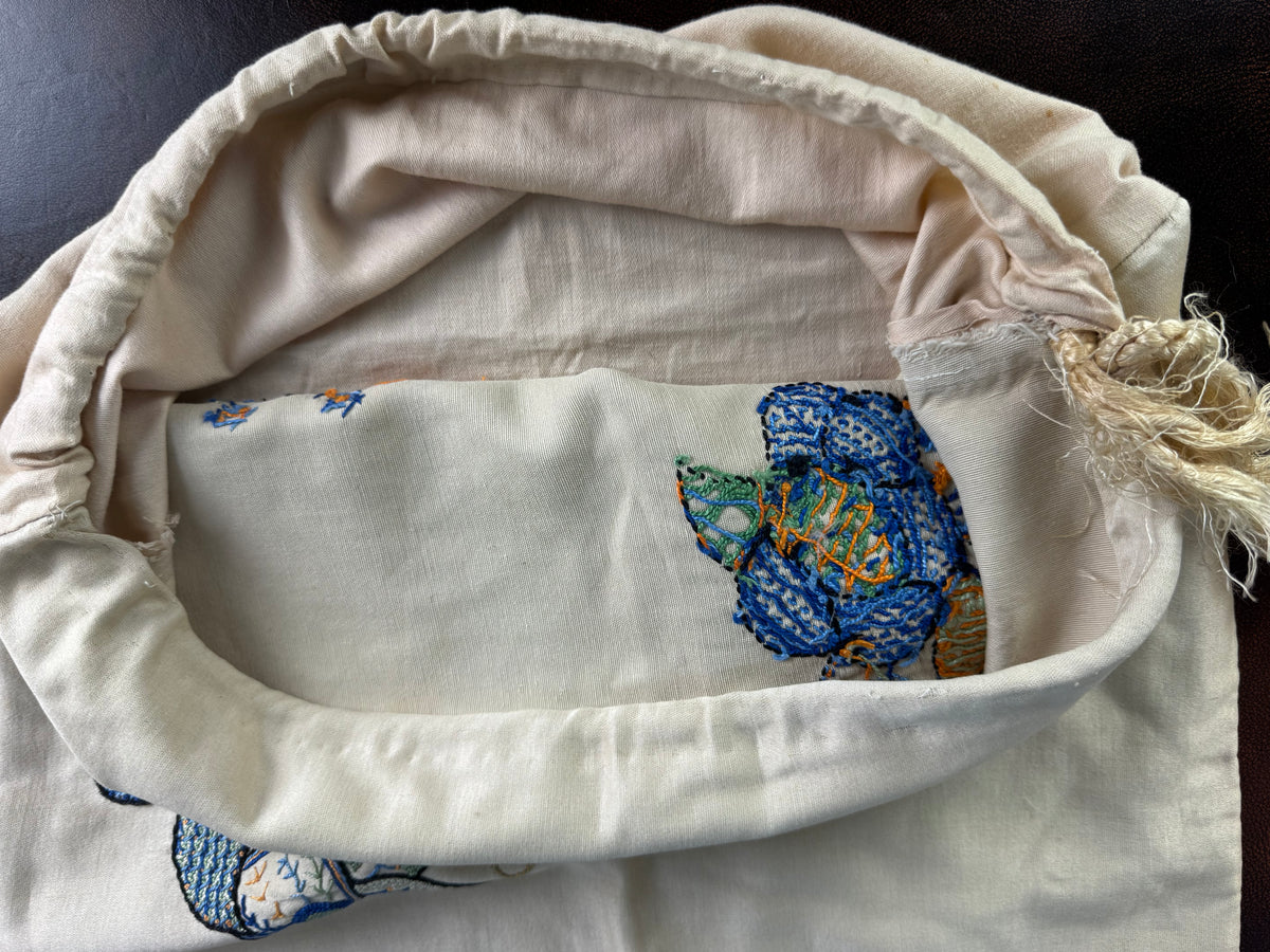 Antique Corset or Lingerie Bag, ca. 1910
