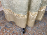 Chantilly & Sky Blue Satin Evening Dress, ca. 1914