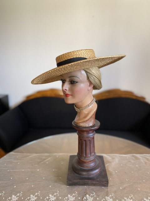 ROBERT HEATH Antique Ladys Straw Hat, England, ca. 1899