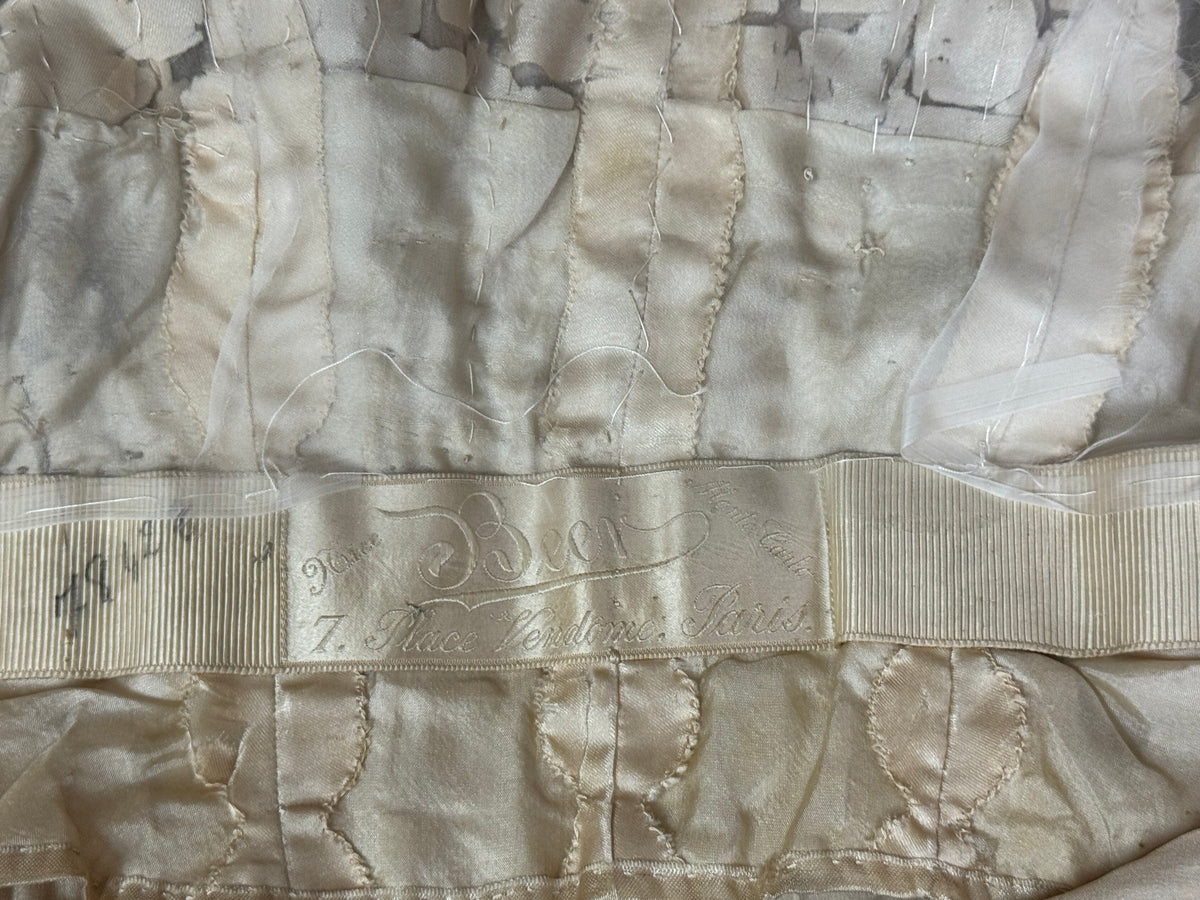 Antique GUSTAVE BEER Evening Dress – Silk Chiffon & Velvet, Paris Couture ca. 1912
