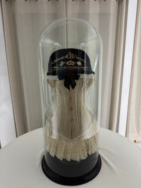 Extremely Rare CB Corset Display, ca. 1880 – Original Victorian Corset Under Glass Dome