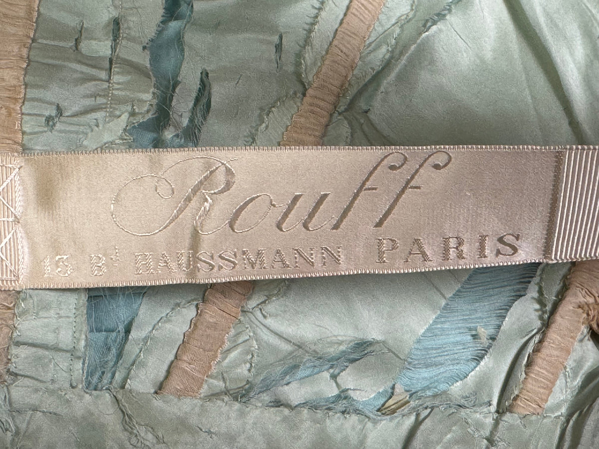 Antique ROUFF Paris Green Velvet Evening Dress – Victorian Couture ca. 1898