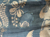 Robe à la Française in blue and cream silk damask – Authentic Eighteenth‑Century Gown, ca. 1770