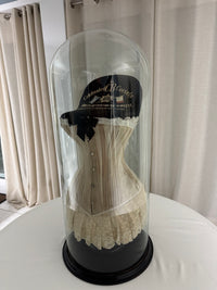 Extremely Rare CB Corset Display, ca. 1880 – Original Victorian Corset Under Glass Dome