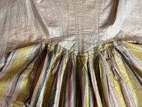 A Yellow, Green and Pink Striped Silk Taffeta Robe à l’Anglaise, ca. 1770