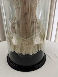 Extremely Rare CB Corset Display, ca. 1880 – Original Victorian Corset Under Glass Dome