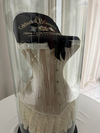 Extremely Rare CB Corset Display, ca. 1880 – Original Victorian Corset Under Glass Dome