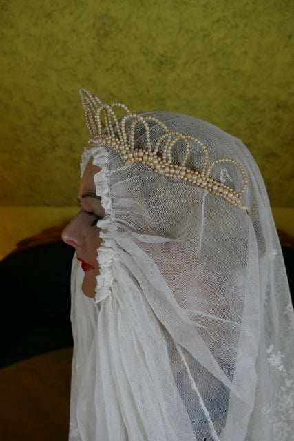 Couronne de cire ancienne, Mode de Paris, années 1920