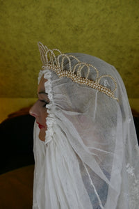 Couronne de cire ancienne, Mode de Paris, années 1920