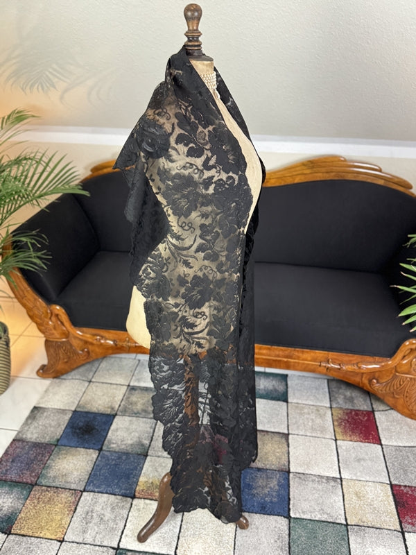 Black Lace Scarf, ca. 1905