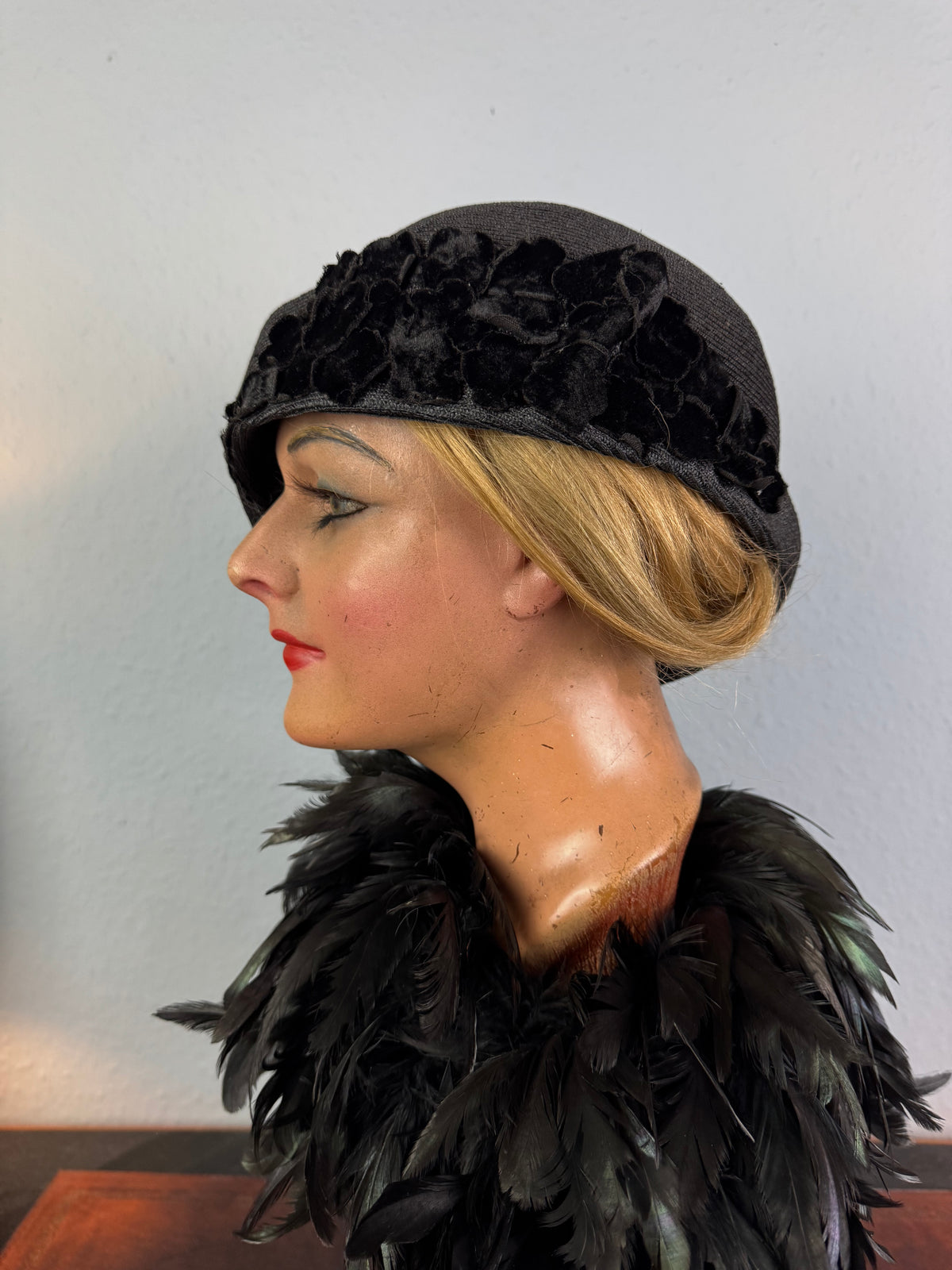 Antique Asymmetrical Straw Hat, England, ca. 1920