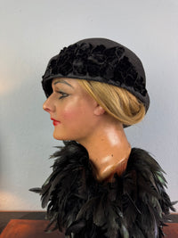 Antique Asymmetrical Straw Hat, England, ca. 1920